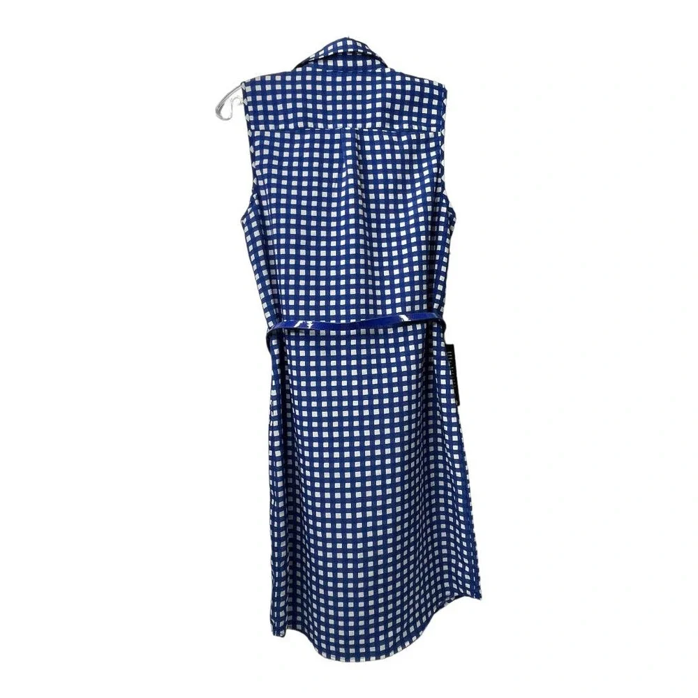 The Limited  Women's Blue Gingham Sleeveless  Shirt Dress Sz XS - Picture 2 of 10